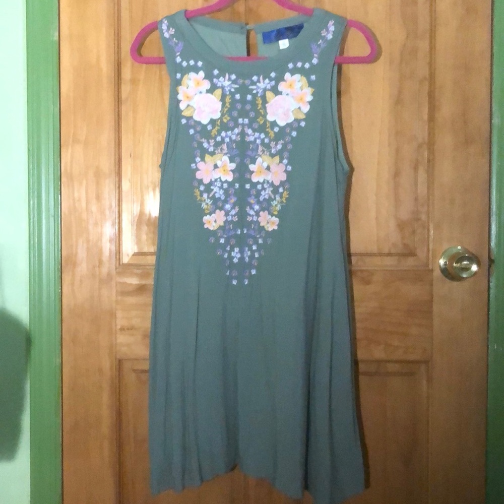 Francesca’s Green Floral Dress